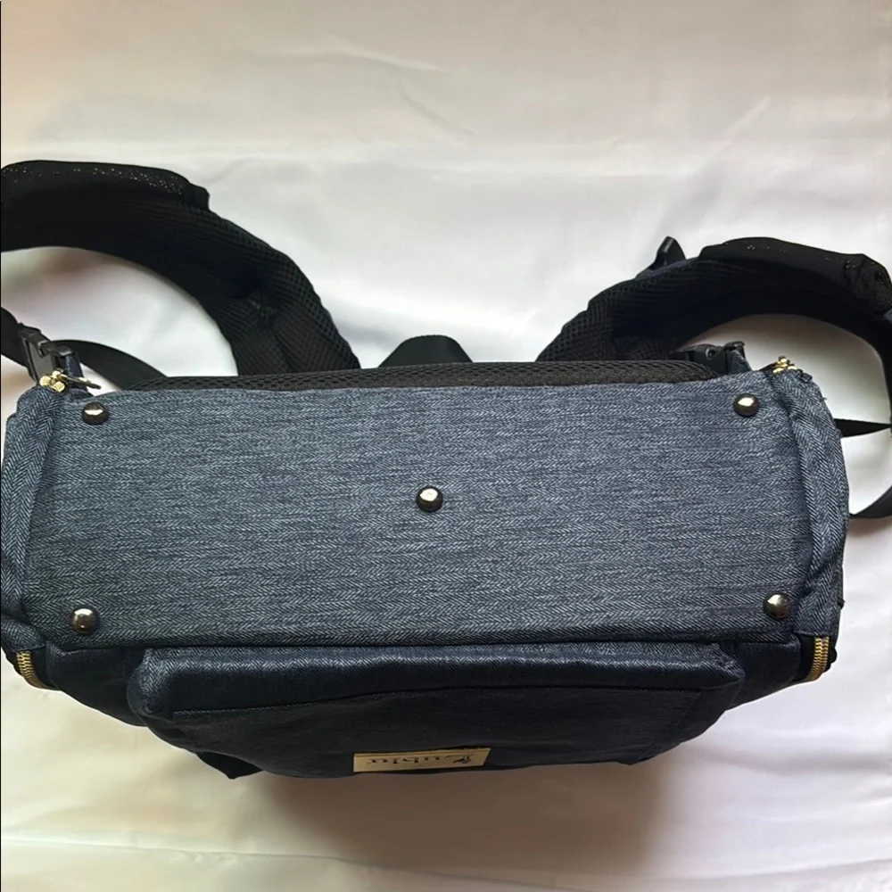 Lublu Denim Diaper Bag Blue EUC